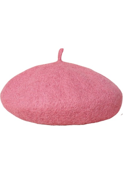 Eva Yünlü Kumaş Sekizgen Şapka Moda Kadın Bere Yumuşak Şapka - Pembe (Yurt Dışından)