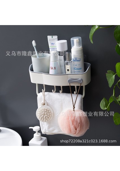 Mutfak Baharat Rafı Banyo Vantuz Depolama Rafı Yıkama Masası Bitirme Rafı (Yurt Dışından)