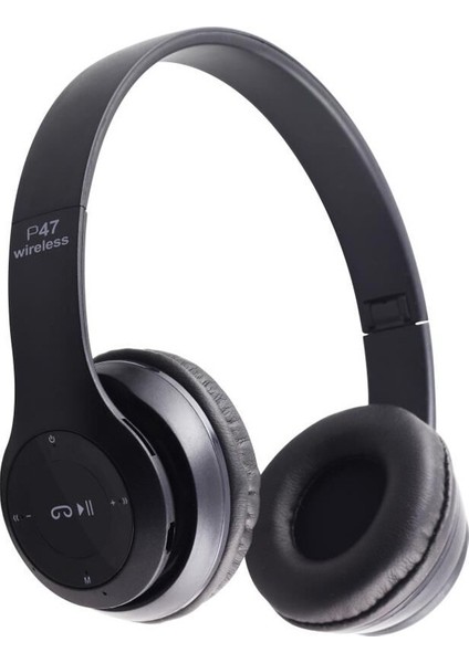 P47 Bluetooth Kulaklık 5.0 Kablosuz Bluetooth Kulaklık Başa Takılan Subwoofer Kulaklık (Yurt Dışından)