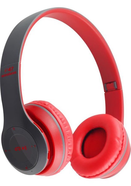 P47 Bluetooth Kulaklık 5.0 Kablosuz Bluetooth Kulaklık Başa Takılan Subwoofer Kulaklık (Yurt Dışından)