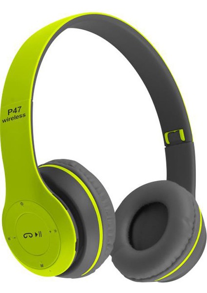 P47 Bluetooth Kulaklık 5.0 Kablosuz Bluetooth Kulaklık Başa Takılan Subwoofer Kulaklık (Yurt Dışından)