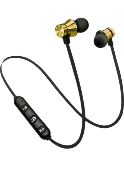 XT11 Spor Manyetik Bluetooth Kulaklık Kulak Içi Boyun Koşu Stereo Manyetik Kulaklık Hediye (Yurt Dışından)