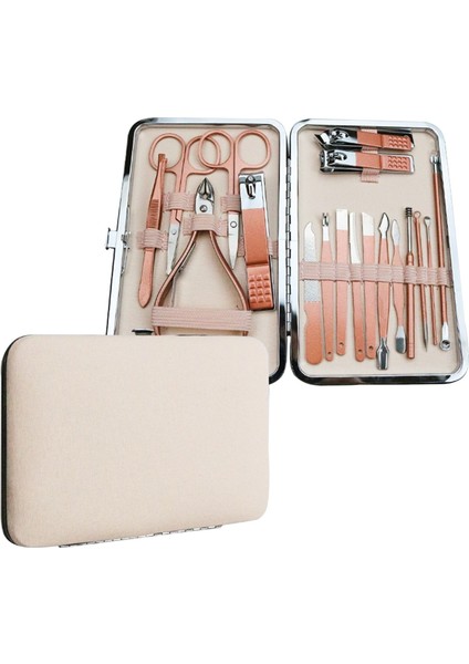 Paslanmaz Çelik Tırnak Makası Seti 18 Parça Pedikür Makası Manikür Pedikür Makas Seti (Yurt Dışından)