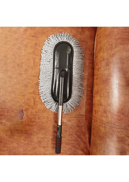Araba Yıkama Paspası Yumuşak Kıl Teleskopik Toz Giderme Mikrofiber Temizleme Fırçası (Yurt Dışından)