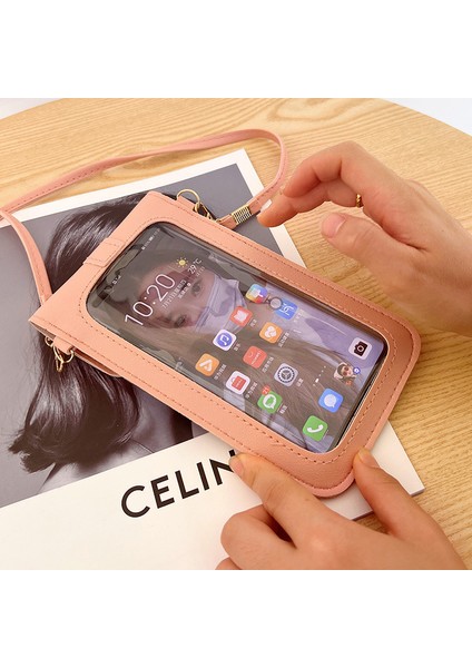 Kadın Mini Cep Telefonu Çantası - Pembe (Yurt Dışından) modelleri