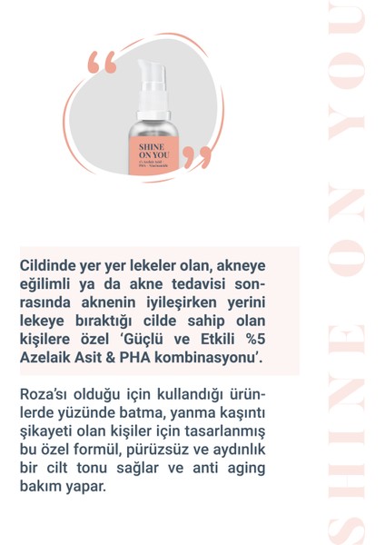 S'he Vec SHINE ON YOU - Azelaik Asit Hassas Ciltler İçin Akne ve Leke Karşıtı Bariyer Koruyucu Krem 30ml