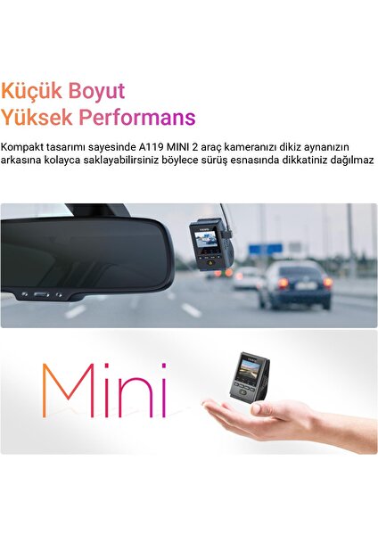 A119 Mini-2 Hdr 2k 60FPS 5ghz Wifi ve Gps'li Araç Kamerası