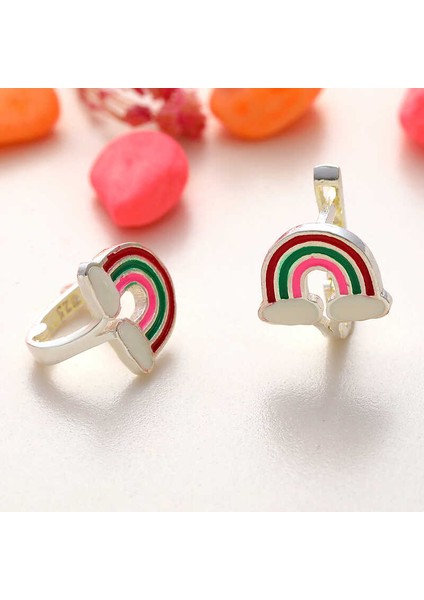 Gümüş Gökkuşağı Çocuk Küpe