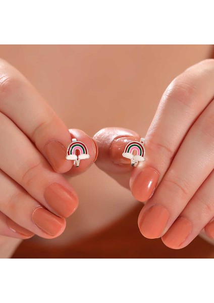 Gümüş Gökkuşağı Çocuk Küpe fiyatları