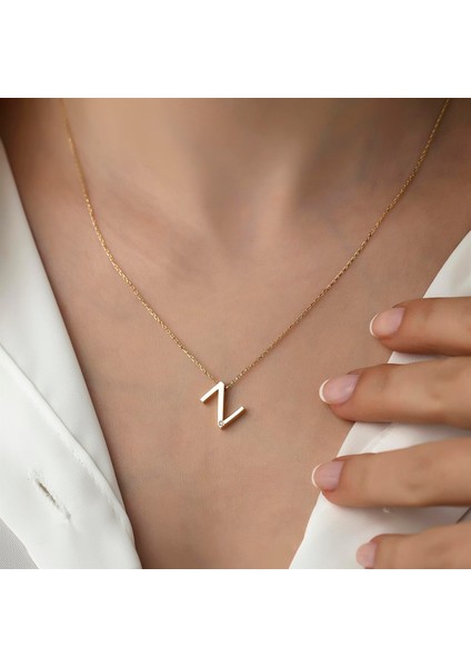 Hems Jewellery Altın Minimal Harf Kolye Z