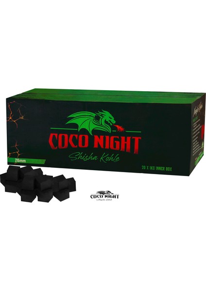 (Tanıtım) 20KG Hindistan Cevizi Küp MANGAL Kömürü 26MM