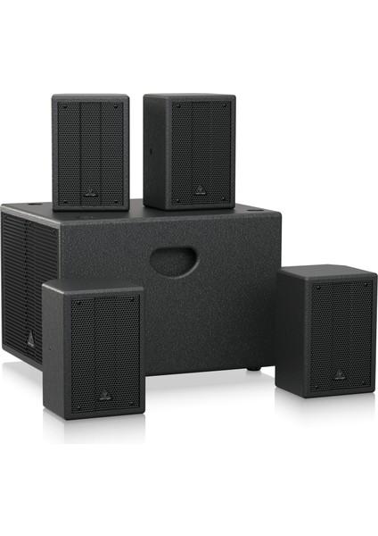 Behrınger SAT1004 Bundle Complete Pub Installation Speaker Bundle With 4" Passive Pa Speaker And 8" Active Pa Subwoofer And More