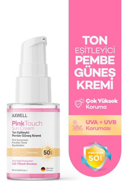 Spf 50+ Pink Touch Ton Eşitleyici Pembe Yüz Güneş Kremi 60 Ml