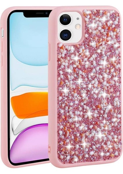 Apple iPhone 11 Kılıf Parlak Taşlı Tasarım Linea Kapak