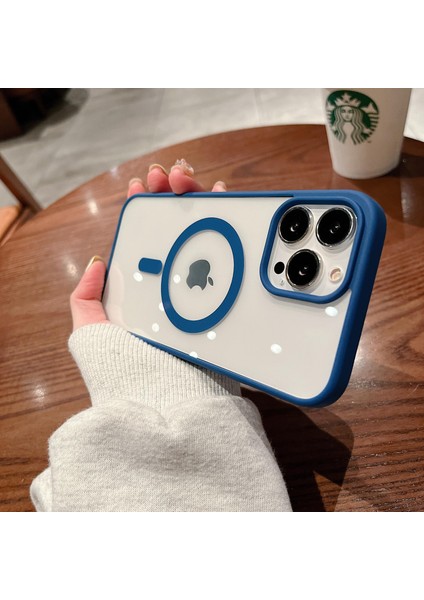 Iphone 14 Pro Magsafe Uyumlu Mat Çerçeveli Telefon Kılıfı