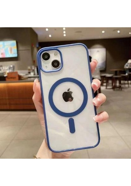 Iphone 14 Pro Max Magsafe Uyumlu Mat Çerçeveli Telefon Kılıfı