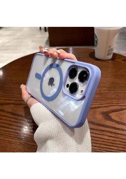 Iphone 14 Pro Max Magsafe Uyumlu Mat Çerçeveli Telefon Kılıfı