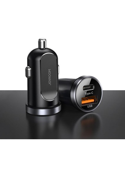 30W Mini Pd+Qc3.0 Çift Bağlantı Hızlı Araç Şarj Cihazı
