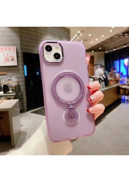 Iphone 13 Stantlı Buzlu Sert Magsafe Kapak