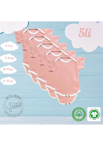 5li Çıtçıtlı Organik Pamuk Bebek Zıbını fiyatları