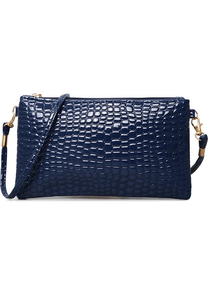 Omuz Küçük Çanta Bayan Bozuk Para Cüzdanı Timsah Desenli Messenger Çanta (Yurt Dışından)