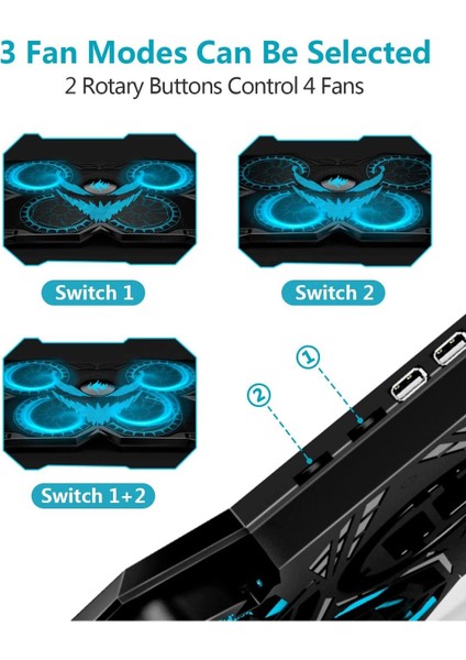 BN55 Dizüstü Bilgisayar Soğutucu Laptop Standı 4 Fanlı 2 USB fiyatları