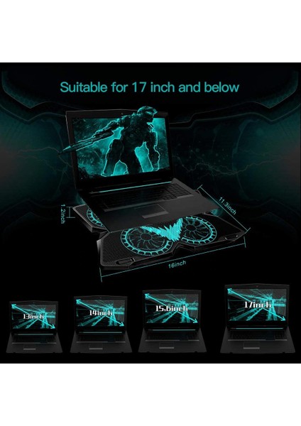 BN55 Dizüstü Bilgisayar Soğutucu Laptop Standı 4 Fanlı 2 USB modelleri