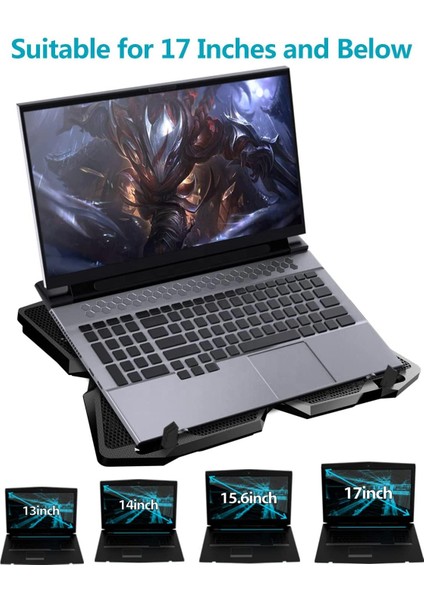 BN55 Dizüstü Bilgisayar Soğutucu Laptop Standı 4 Fanlı 2 USB indirimleri