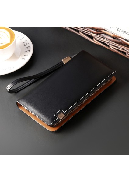 Yeni Stil Fermuarlı El Çantası Sert Deri Cep Telefonu Çantası Erkek Cüzdanı (Yurt Dışından)