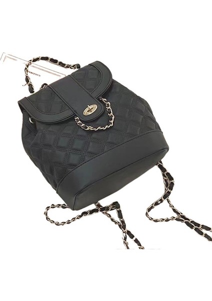 Ins Büyük Kapasiteli Elmas Zincir Sırt Çantasının Kore Versiyonu (Yurt Dışından)