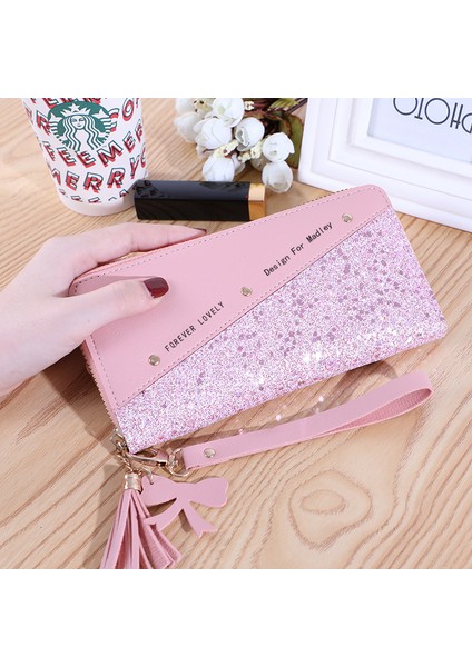 Bayanlar Fermuarlı Cüzdan Ekleme Zıt Renk Püskül Çok Yönlü Kart Tutucu (Yurt Dışından) fiyatları