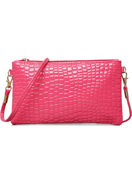 Omuz Küçük Çanta Bayan Bozuk Para Cüzdanı Timsah Desenli Messenger Çanta (Yurt Dışından)