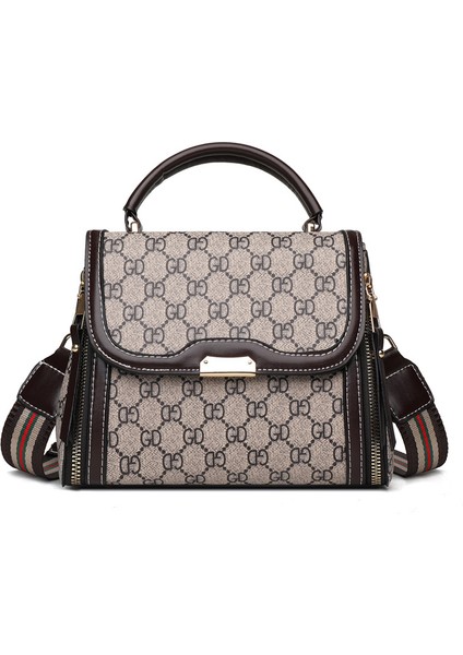 Omuz Çantası Retro Baskı El Çantası Geniş Omuz Askısı (Yurt Dışından) fiyatları