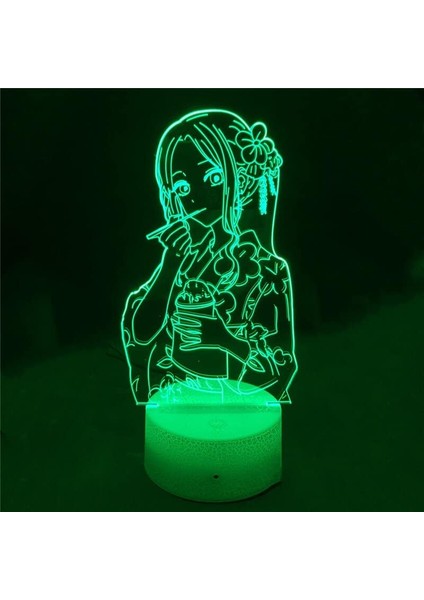 My Dress-Up Darling Marin Kitagawa Anime 3D Erkek Için Gece Lambası 16 Renk Kız Odası Dekoru Illusion LED Lamba USB Manga Marin Kitagawa Figür Uygun Çocuk Hayranları Yılbaşı Hediye (Yurt Dışından)
