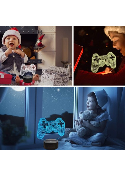 3D Gamepad Lambası Oyun Konsolu Gece Lambası Çocuklar Için 3D Illusion Lambası, Uzaktan Kumanda ile 16 Renk Değiştirme, Oyun Odası Oyuncu Hediyesi, Erkek Kız Çocuklar Için Noel Tat (Yurt Dışından) fiyatları
