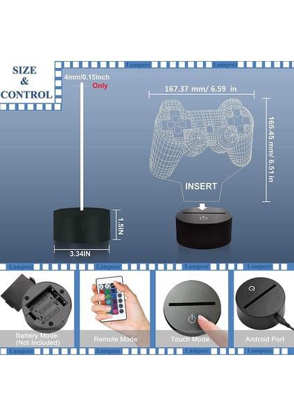 3D Gamepad Lambası Oyun Konsolu Gece Lambası Çocuklar Için 3D Illusion Lambası, Uzaktan Kumanda ile 16 Renk Değiştirme, Oyun Odası Oyuncu Hediyesi, Erkek Kız Çocuklar Için Noel Tat (Yurt Dışından) fırsatları