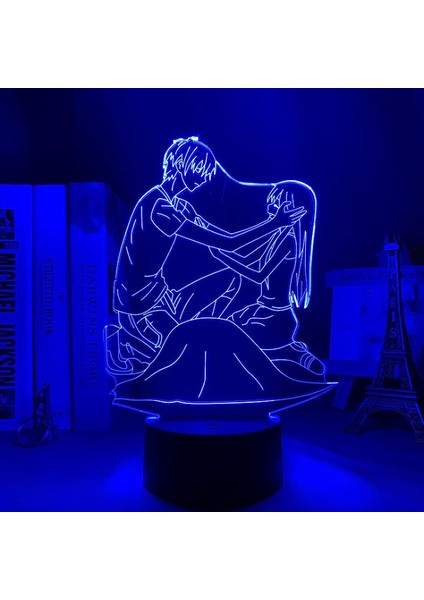 LED Gece Lambası Meyve Sepeti Yatak Odası Dekoru Için Hediye Renkli Gece Lambası Anime 3D Lamba Meyve Sepeti (Yurt Dışından)