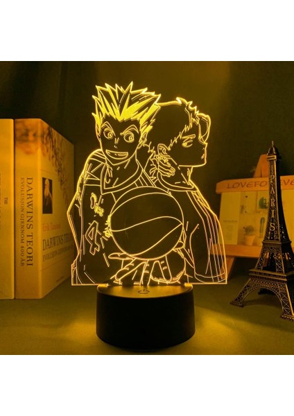 Haikynn Anime 3D Gece Lambası Boy Için 16 Renkler Kız Odası Dekor Illusion LED Lamba USB Manga Tobio Şekil Uygun Çocuklar Fanlar Noel Hediyeleri (Yurt Dışından) fırsatları