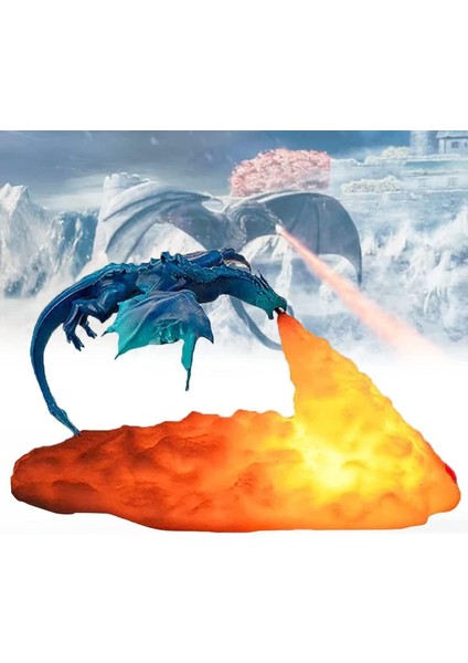 Ateş Soluyan Ejderha Lambası, Ateş Ejderhası Lambası, 3D Ejderha Işığı, Yetişkinler Için Ejderha Lambaları, Yatak Odaları Için Ejderha Gece Lambası, Masa Ejderhası Hediyesi, LED Iş (Yurt Dışından)