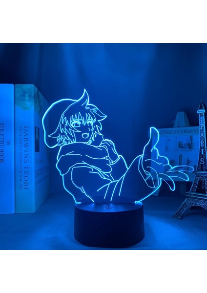 Anime LED Işık Senin Turn To Die Shin Tsukimi Gece Lambası Yatak Odası Dekoru Için Manga Doğum Günü Hediyesi Odası LED Gece Lambası 3D Erkek Çocuklar Yatak Odası Dekorasyonu 7 Renk (Yurt Dışından)