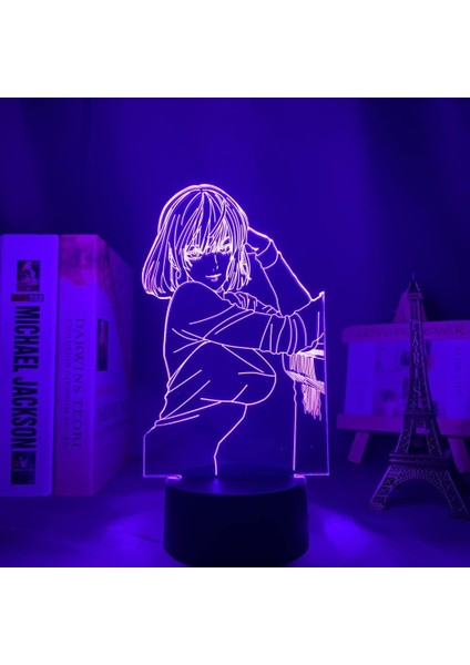 Anime One Punch Man Figürü 3D Gece Lambası Çocuk Hayranları Için, Uzaktan Kumanda ile Değişen 16 Renk, Çocuk Odası Dekoru, Şekil Manga Illusion LED Oyuncak Lamba Kız Erkek Noel Hed (Yurt Dışından)