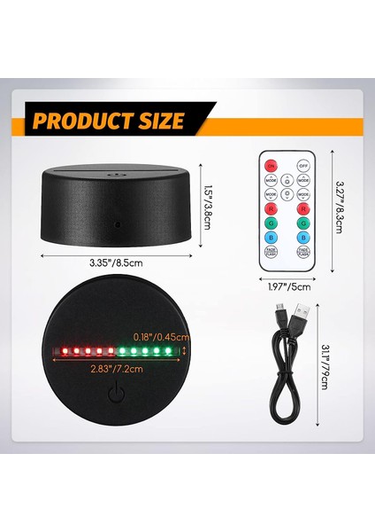 Adet 3D Gece Işığı Tabanı Uzaktan Kumanda ve USB Kablosu ile LED Gece Işığı Lambası Tabanı Çift Renkli Ekran Işıkları Düğün Cafe Restaurant Yatak Odası Oturma Odası Için Illusion L (Yurt Dışından) fırsatları