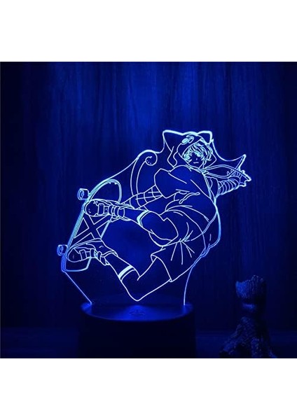 Anime Sk8 Çocuklar Hayranları Için Infinity Şekil 3D Gece Lambası, Uzaktan Kumanda ile Değişen 16 Renk, Çocuk Odası Dekoru, Şekil Manga Illusion LED Oyuncak Lamba Kız Erkek Noel He (Yurt Dışından) fırsatları