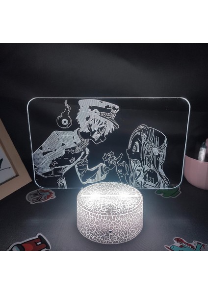 Tuvalete Bağlı Anime 3D Erkek Için Gece Lambası 16 Renk Kız Odası Dekoru Illusion LED Lamba USB Manga Hanako Kun Şekil Uygun Çocuklar Hayranlar Noel Hediyeleri (Lav Lambası) (Yurt Dışından) fiyatları