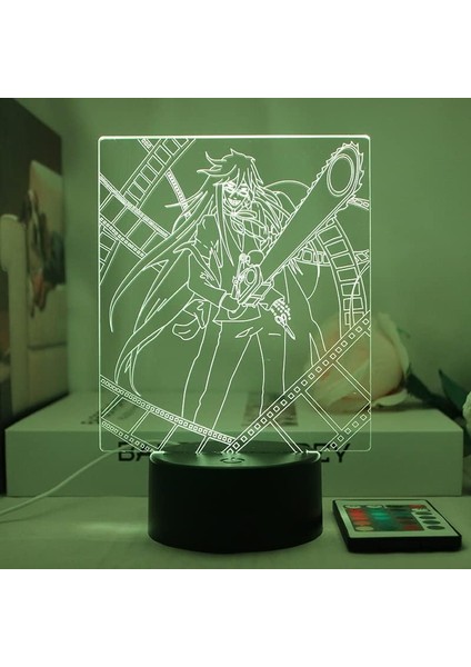 Testere Adam Hayranları Için 3D Gece Lambası-Optik Illüzyon LED Işıklar Uzaktan Kumanda ile 16 Renk Değişimi, Akı Hayakawa Anime Figürü Oyuncak Lamba Çocuklar Için Noel Hediyesi (S (Yurt Dışından) fiyatları