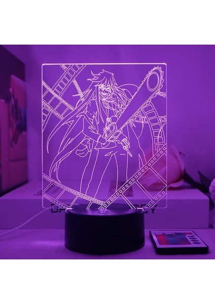 Testere Adam Hayranları Için 3D Gece Lambası-Optik Illüzyon LED Işıklar Uzaktan Kumanda ile 16 Renk Değişimi, Akı Hayakawa Anime Figürü Oyuncak Lamba Çocuklar Için Noel Hediyesi (S (Yurt Dışından) modelleri