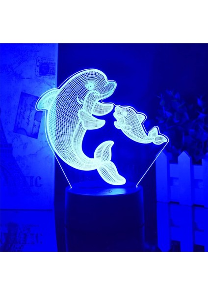 Yunus 7/16 Renkli Uzaktan Kumanda + Dokunmatik Yatak Odası Masa Lambası Hayvan USB Küçük Gece Lambası 3D LED Lamba Ev Dekor Lambası Çocuk Yetişkin Doğum Günü/noel Hediyesi Yunus Oy (Yurt Dışından)