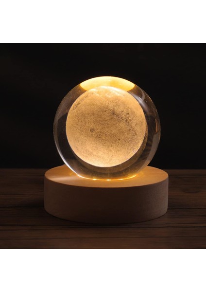 Çocuklar Için 3D Galaksi Kristal Top Gece Lambası, Astronomi Gece Lambası, Yaratıcı 3D Parlayan Gezegen Galaksisi Astronot Topu Gece Şarj Edilebilir Başucu Gece Lambası Masa Üstü D (Yurt Dışından)