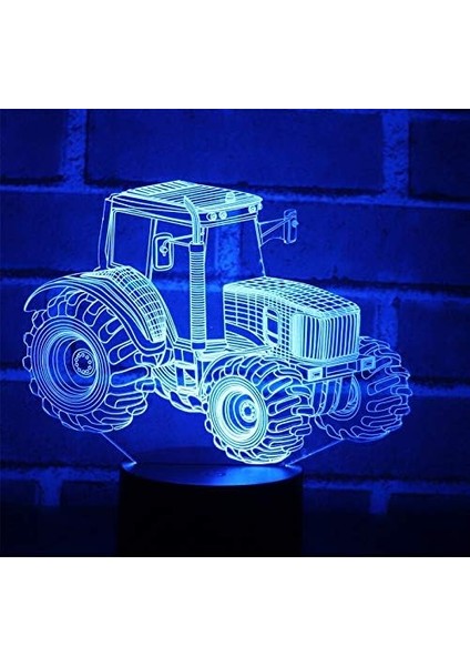 Traktör Gel Araba Figürü Çocuklar Hayranları Için 3D Gece Işığı, Uzaktan Kumanda ile Değişen 16 Renk, Çocuk Odası Dekoru, Şekil Manga Illusion LED Oyuncak Lamba Kız Erkek Noel Hedi (Yurt Dışından) fiyatları