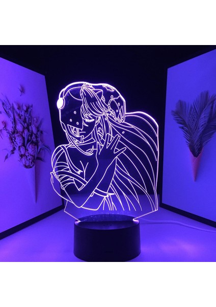 Elfen Lied Figure 3D Çocuk Hayranları Için Gece Işığı, Uzaktan Kumanda ile Değişen 16 Renk, Çocuk Odası Dekoru, Lucy Nyu Şekil Manga Illusion LED Oyuncak Lamba Kız Erkek Çocuklar I (Yurt Dışından) fiyatları